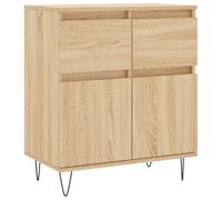 mtlskopl Buffet Meuble de Rangement Bahut de Salon Commode Design Moderne avec Pieds en Fer pour Entrée, Couloir et Salle à Manger Chêne Sonoma 60 x 35 x 70 cm