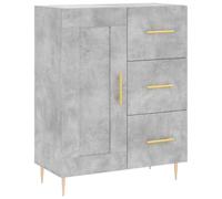 mtlskopl Buffet Meuble de Rangement Salon Commode Entrée Bahut en Bois d'Ingénierie et Métal Meuble Bas de Rangement avec Portes pour Bureau Couloir Gris Béton 69,5 x 34 x 90 cm