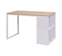 mtlskopl Bureau d'Écriture 120x60x75 cm Table de Travail Chêne Blanc