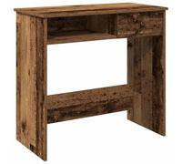 mtlskopl Bureau en Bois d'Ingénierie Style Vieux Bois 80x40x75 cm | Table compacte avec espaces de rangement pour ordinateur et dossiers, idéale pour chambre, salon ou bureau.