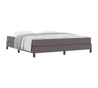 mtlskopl Cadre de lit avec matelas, 180 x 200 cm, gris, design moderne, structure en bois robuste, pour chambre à coucher, chambre d'amis, studio