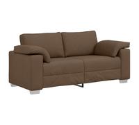 mtlskopl Canapé 2 Places en Tissu Marron 180 cm, Canapé Droit Moderne pour Salon et Studio, Petit Divan Confortable avec Accoudoirs Larges et Structure en Métal et Contreplaqué