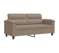 mtlskopl Canapé 2 Places en Tissu Microfibre Taupe, Petit Sofa de Salon Moderne 170x77x80 cm avec Structure en Métal et Coussin Épais pour Séjour, Bureau ou Studio
