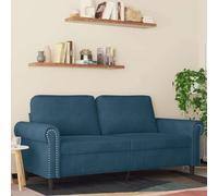 mtlskopl Canapé 2 places en velours bleu 172 x 77 x 80 cm - Canapé de cuisine moderne avec structure en métal - Canapé deux places confortable pour salon, chambre à coucher, couloir