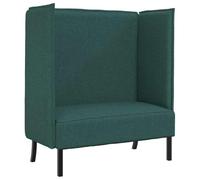 mtlskopl Canapé à dossier haut 2 places vert foncé - Canapé acoustique compact avec housse en tissu - Dossier haut pour brise-vue et réduction du bruit - Structure stable pour bureau et hall - 109 x