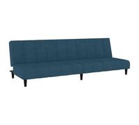 mtlskopl Canapé-lit 2 Places Convertible en Velours Bleu, Banquette Clic Clac avec Dossier Inclinable pour Salon et Bureau, Dimensions Lit 200 x 100 x 32 cm