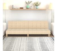 mtlskopl Canapé-lit 2 places, crème, 200 x 84,5 x 69 cm, moderne, avec cadre en bois, pour salon, chambre d'amis ou bureau, canapé-lit confortable avec housse en polyester respirant