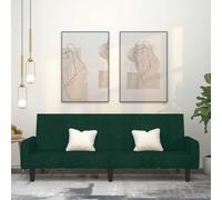 mtlskopl Canapé-lit 2 places, en velours, vert foncé, 220 x 84,5 x 69 cm, moderne, avec fonction lit, confortable et robuste, pour salon, chambre d'amis, bureau et petites pièces