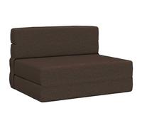 mtlskopl Canapé-lit Pliable 1 Place Chauffeuse Convertible Lit d'Appoint en Mousse avec Housse Lavable pour Salon et Chambre Canapé de Sol Modulable en Tissu 100x80x60cm Taupe