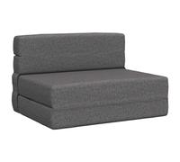 mtlskopl Canapé-Lit Pliable 1 Place Gris Clair, Chauffeuse Convertible en Matelas de Sol 70 x 72 x 60 cm, Fauteuil Lit d'Appoint Déhoussable en Tissu Polyester pour Salon et Studio