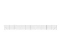 mtlskopl Clôture grillagée avec bride de sol anthracite 2,2 x 25 m - Kit complet de clôture de jardin en acier galvanisé avec revêtement PVC - Clôture en maille pour terrain et enclos pour animaux