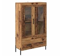 mtlskopl Corona Buffet haut en bois recyclé 69,5 x 31 x 115 cm avec tiroir et 2 portes Design moderne Pied stable pour salon, couloir, bureau