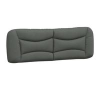 mtlskopl Coussin de tête de lit Hvar gris foncé, 160 cm, en tissu rembourré, design ondulé, avec panneau LED, pour lit, chambre à coucher et chambre d'amis