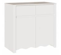 mtlskopl Drammen - Buffet blanc - 79 x 43 x 75,5 cm - En pin massif - Design moderne - Avec 2 portes - Rangement spacieux pour salon, salle à manger et couloir