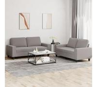 mtlskopl Ensemble de canapé 2 places, taupe, 154 x 77 x 80 cm, petit, en polyester robuste, design moderne et mousse confortable, alternative, pour salon, bureau, couloir