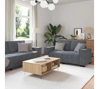 mtlskopl Ensemble de canapé 3 pièces en velours gris foncé avec accoudoirs larges et structure en bois et métal confortable et stable pour salon, bureau, chambre d'amis, petites pièces