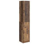 mtlskopl Ensemble de meubles 2 pièces en bois vieilli avec armoire et étagère murale, meuble modulaire avec 2 portes et 4 étagères pour salon et bureau à domicile