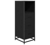 mtlskopl Ensemble de meubles de salle de bain - Aspect chêne noir - 35 x 37,5 x 100 cm - Design moderne avec espace de rangement pour petites et grandes salles de bains - Matériau en bois durable pour