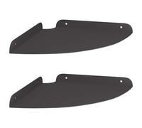 mtlskopl Étagère Flottante d'angle Lot de 2, Étagère Murale en Acier Noir Mat 24 x 24 x 2 cm, Tablette d'angle Suspendue avec Bords Surélevés pour Salon, Cuisine et Entrée