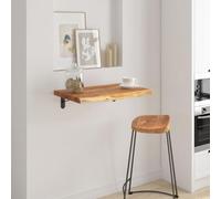 mtlskopl Étagère murale, 40 x 40 x 3,8 cm, en bois massif d'acacia avec bord naturel, carrée, capacité de charge de 75 kg, moderne, pour bureau, salon, cuisine, balcon