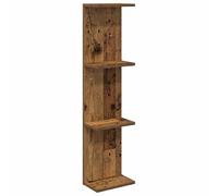 mtlskopl Étagère murale en bois vieilli - 25 x 15 x 100 cm - Étagère flottante en bois - Console murale étroite et étagère suspendue pour salon, couloir et bureau - Étagère décorative verticale
