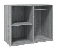 mtlskopl Étagère pour coiffeuse - Gris sonoma - 80 x 40 x 65 cm - Armoire d'appoint en bois - Organiseur cosmétique - Commode avec compartiments pour coiffeuse et chambre à coucher