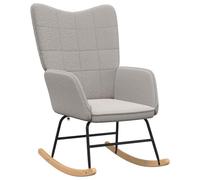 mtlskopl Fauteuil à Bascule Gris Clair en Tissu Sherpa pour Salon