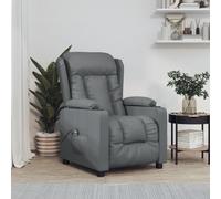 mtlskopl Fauteuil inclinable électrique en cuir synthétique gris 72,5 x 96 x 99,5 cm avec télécommande trois positions Fauteuil TV moderne pour salon, chambre à coucher, home cinéma