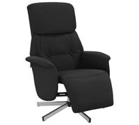 mtlskopl Fauteuil Inclinable Pivotant 360 avec Repose-Pied Noir | Siège de relaxation ergonomique pivotant à 360 degrés pour salon avec repose-pieds rétractable et dossier réglable.