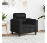 mtlskopl Fauteuil noir en microfibre 90 x 77 x 80 cm, design moderne avec structure en métal, fauteuil de lecture confortable pour petit canapé dans le salon, la chambre à coucher ou le bureau