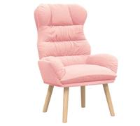 mtlskopl Fauteuil Relax en Tissu Sherpa Rose, Fauteuil Salon 69x74x93 cm