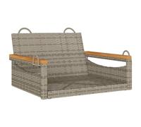 mtlskopl Fauteuil suspendu, gris, 63 x 62 x 40 cm, en polyrotin, pour jardin, balcon et extérieur, avec capacité de charge de 110 kg