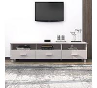 mtlskopl Hamar - Meuble TV blanc - 158 x 40 x 40 cm - En bois de pin massif - 3 tiroirs et 3 compartiments - Comme meuble bas ou table TV pour salon, chambre à coucher et couloir