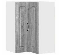 mtlskopl Kalmar - Armoire de cuisine d'angle - En matériau dérivé du bois - Avec beaucoup d'espace de rangement - Buffet robuste - Pour cuisine, salon, salle à manger - Gris Sonoma - 57 x 57 x 80 cm