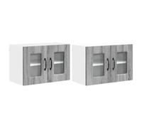 mtlskopl Kalmar - Lot de 2 armoires de cuisine - Gris Sonoma - 60 x 31 x 40 cm - Matériau bois - Design moderne avec beaucoup d'espace de rangement - Pour cuisine, salle à manger, couloir