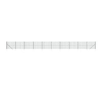 mtlskopl Kit complet de clôture grillagée - 1,6 x 25 m - Vert - Clôture de jardin en acier galvanisé avec revêtement en PVC - Avec manchons de sol et poteaux - Clôture stable pour délimitation des