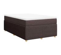 mtlskopl Lit à sommier tapissier, 120 x 190 cm, marron foncé, tissu, matelas à ressorts ensachés, coussin amovible, moderne, durable