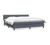 mtlskopl Lit à sommier tapissier 180 x 210 cm avec matelas à ressorts ensachés et surmatelas - Lit double rembourré de luxe avec tête de lit oreilles réglable en hauteur - Lit en velours pour chambre