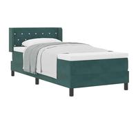 mtlskopl Lit à sommier tapissier - 200 x 100 cm - Design moderne - Cadre en bois de pin - Avec matelas - Pour chambre d'adolescent, chambre d'amis et célibataires