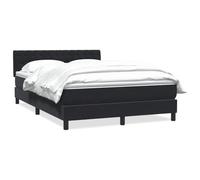 mtlskopl Lit à sommier tapissier, noir, 160 x 210 cm, housse en velours, avec matelas à ressorts ensachés, tête de lit réglable en hauteur, design moderne, pour chambre à coucher et chambre d'amis