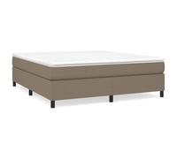 mtlskopl Lit à sommier tapissier taupe 180 x 200 cm avec matelas à ressorts ensachés et surmatelas - Lit rembourré moderne pour chambre à coucher, chambre d'amis, chambre d'adolescent