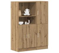 mtlskopl Lot de 2 armoires de cuisine en chêne artisanal 95 x 41,5 x 131,5 cm avec beaucoup d'espace de rangement et design moderne, étagère murale peu encombrante pour cuisine, salon, bureau