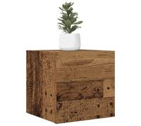 mtlskopl Lot de 2 armoires TV murales aspect bois vieilli 30,5 x 30 x 30 cm - Meuble TV mural en bois - Meuble bas peu encombrant pour salon, chambre à coucher, couloir