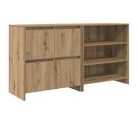 mtlskopl Lot de 2 Buffets Bas Meuble de Rangement en Bois d'Ingénierie, Cabinet avec 4 Portes à Charnières pour Salon et Cuisine, Chêne Artisanal, 70 x 41 x 75 cm