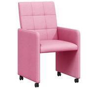 mtlskopl Lot de 2 chaises de salle à manger ergonomiques avec roulettes - 58 x 65 x 94 cm - Structure en métal contreplaqué - Charge maximale : 110 kg - Design moderne - Pour cuisine, salle à manger