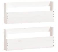 mtlskopl Lot de 2 étagères à chaussures, murales, blanches, 59 x 9 x 23 cm, en bois de pin massif, gain de place, design moderne, pour couloir, chambre à coucher et vestiaire