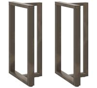 mtlskopl Lot de 2 pieds de table de bar en forme de T en acier revêtu par pulvérisation - 60 x 35 x 100-101 cm - Structure de table en métal robuste pour tables de bistrot et tables de travail - Vis