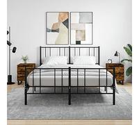 mtlskopl Lot de 2 tables de chevet en bois de chêne fumé - 40 x 35 x 50 cm - Design moderne - Durable et pratique - Pour chambre à coucher et chambre d'amis