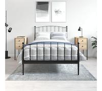 mtlskopl Lot de 2 tables de chevet en chêne Sonoma - 32 x 42 x 70 cm - Matériau bois avec cadre en fer - Design moderne - Table d'appoint robuste avec espace de rangement - Pour chambre à coucher
