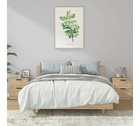 mtlskopl Lot de 2 tables de chevet en chêne Sonoma - 45 x 39 x 50 cm - Table de chevet moderne avec 2 tiroirs - Organiseur pour chambre à coucher et chambre d'amis